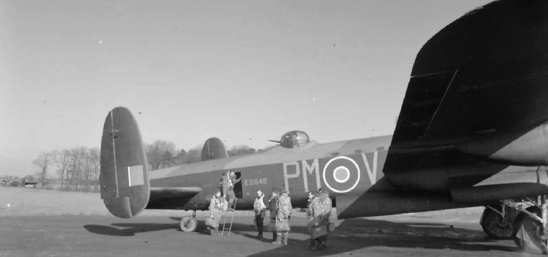 A 103 Sqn crew boarding their Lancaster