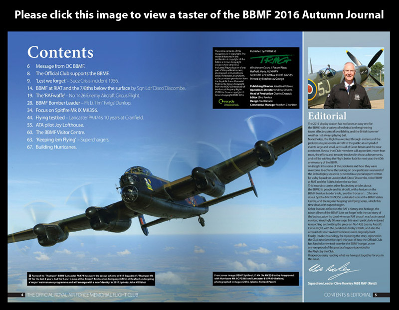 BBMF 2016 Autumn Journal