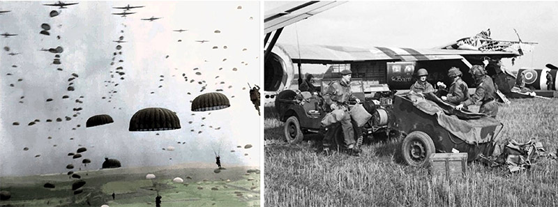 C-47 Dakotas dropping paratroopers during Operation Market Garden