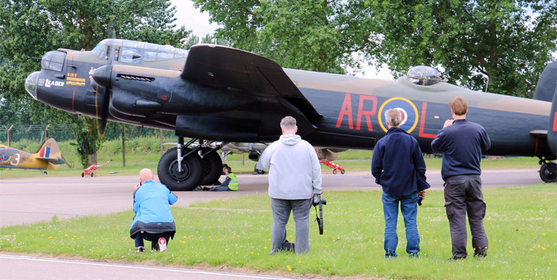 Get up close to the action and the noise as BBMF Lancaster PA474 starts up at RAF Coningsby.