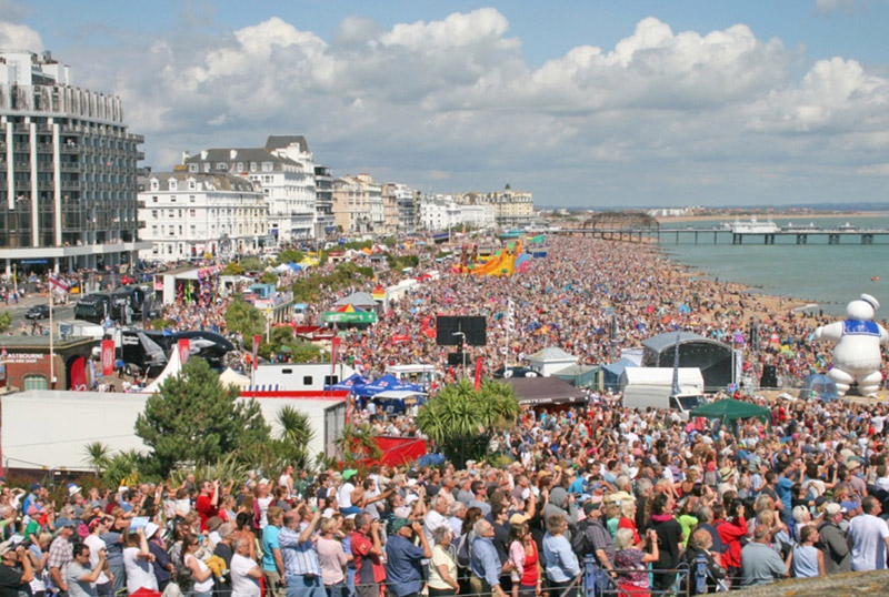 ‘Airbourne’ at Eastbourne always attracts huge crowds, totalling around 450,000 over the four days. 