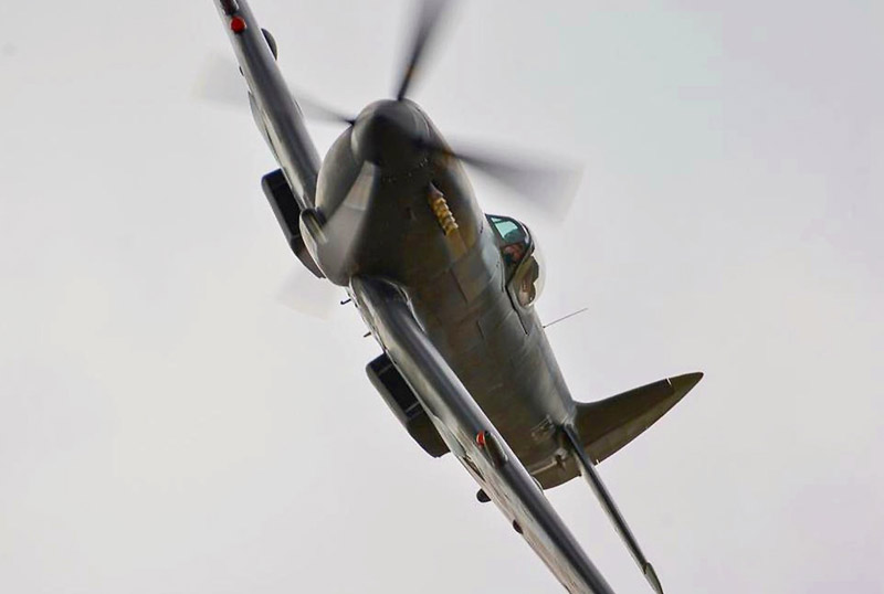 Flt Lt ‘Parky’ Parkinson in Spitfire Mk XVI TE311 