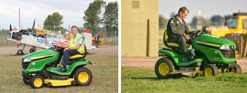 The BBMF's new ride-on lawn mower