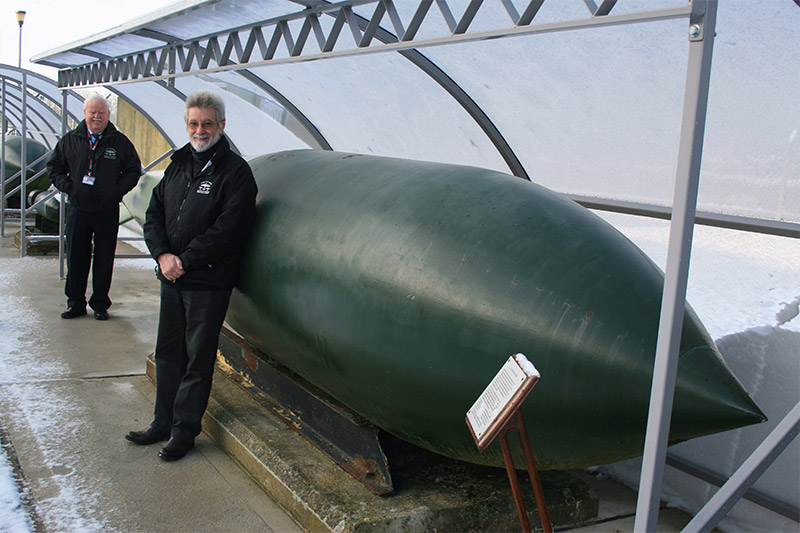 The BBMF Visitor Centre has a rare, real ‘Grand Slam’ bomb on show