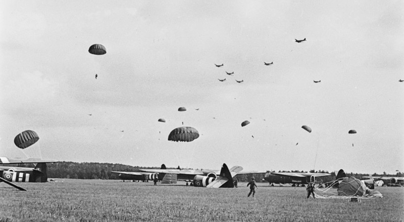 C-47 Dakotas dropping Paratroops and gliders at Arnhem 1944