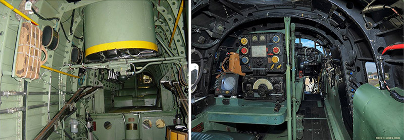 The inside of the Lancaster is surprisingly cramped