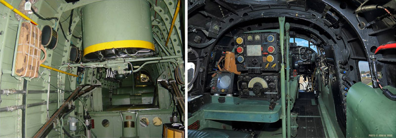 The inside of BBMF Lancaster PA474