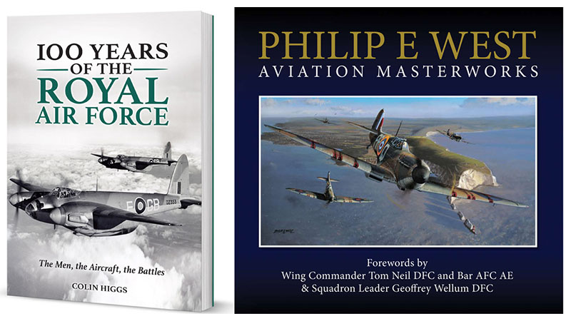 A copy of ‘Aviation Masterworks’ and ‘100 Years of the Royal Air Force’