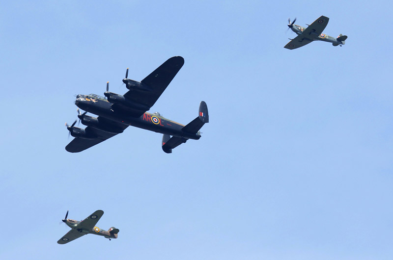 BBMF Lancaster, Hurricane and Spitfire