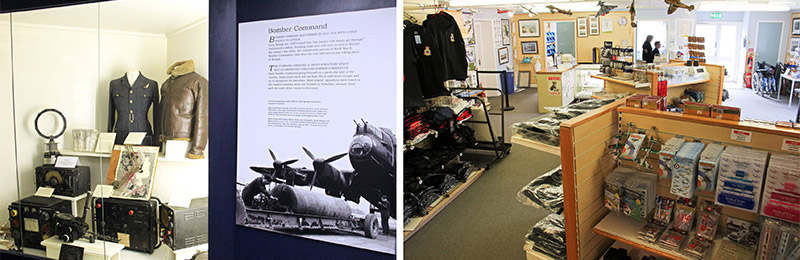 BBMF Visitor Centre exhibition displays and shop