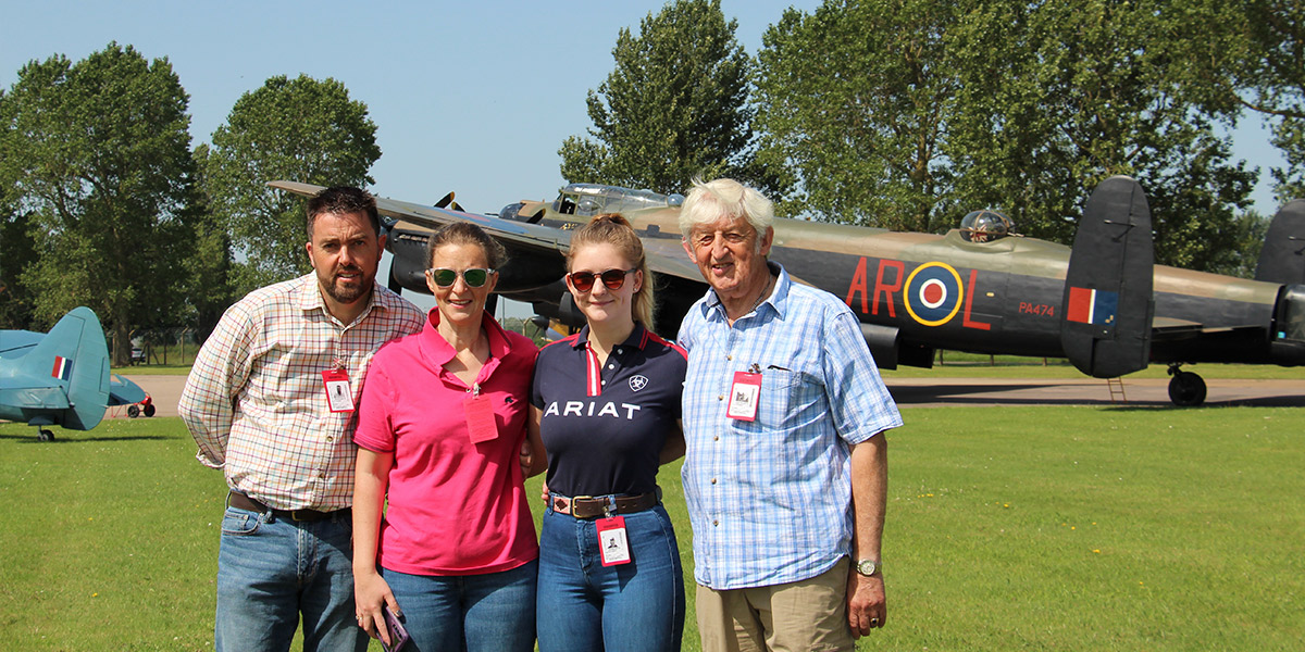 2019 BBMF Experience Day prize winner, Club member Anthony Andrews and family