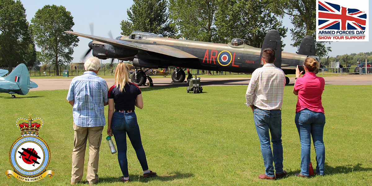 BBMF Experience Day prize winner Anthony Andrews watching the Lancaster