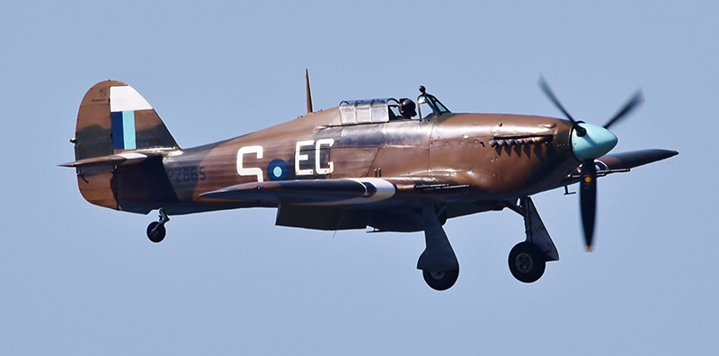 BBMF Hurricane PZ865 landing back at the Flight’s base at RAF Coningsby