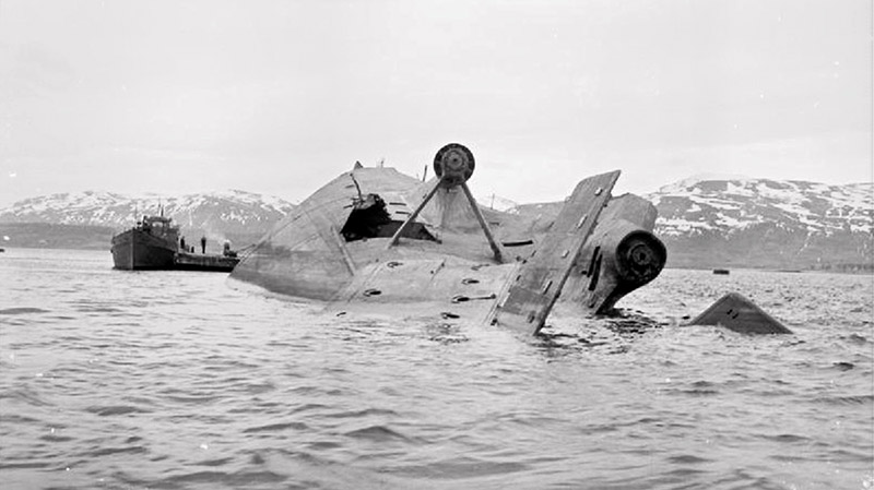 Tirpitz capsized in Tromso Fjord